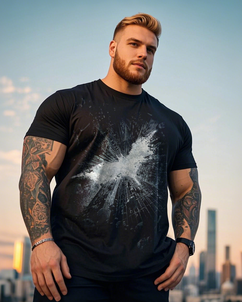 Batman Men's Plus Size Short Sleeve T-Shirt