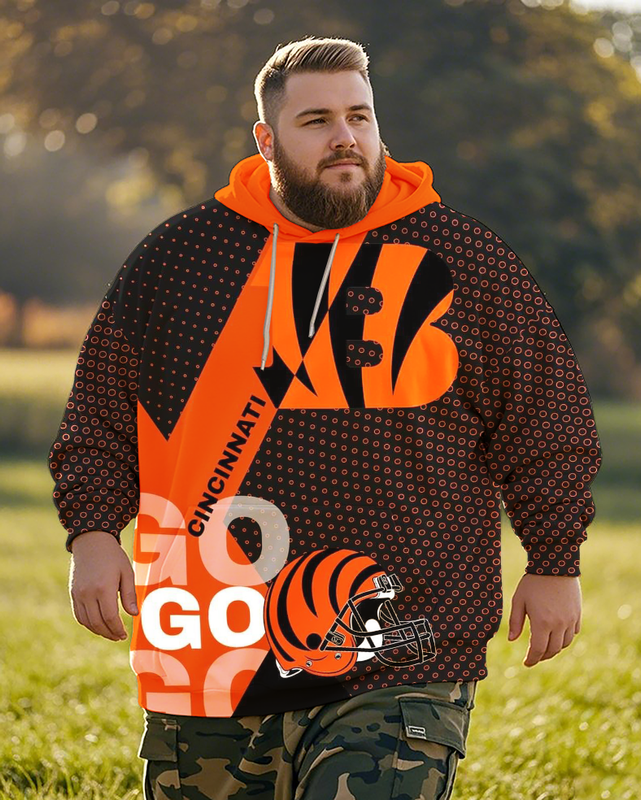 Bengals Kapuzenpullover für Herren in Übergröße