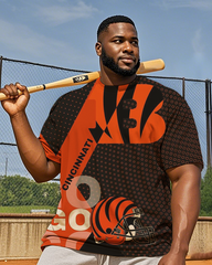 T-shirt à manches courtes pour homme, grande taille, Bengals