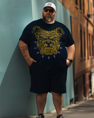 Men's Big Logo North Carolina A&T University Plus Size T-Shirt Set, Men's Sports Style Suit