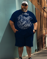 Ensemble de t-shirt grande taille pour hommes avec grand logo de l'Université Yale, costume de style sportif pour hommes 