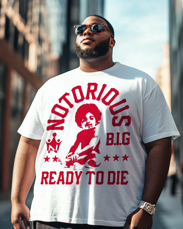 T-shirt à manches courtes pour homme Biggie Graphic grande taille