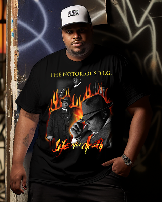 T-shirt à manches courtes pour homme Biggie Graphic grande taille