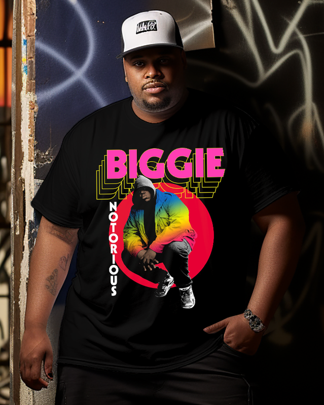 T-shirt à manches courtes pour homme Biggie Graphic grande taille