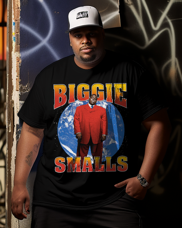 T-shirt à manches courtes pour homme Biggie Graphic grande taille