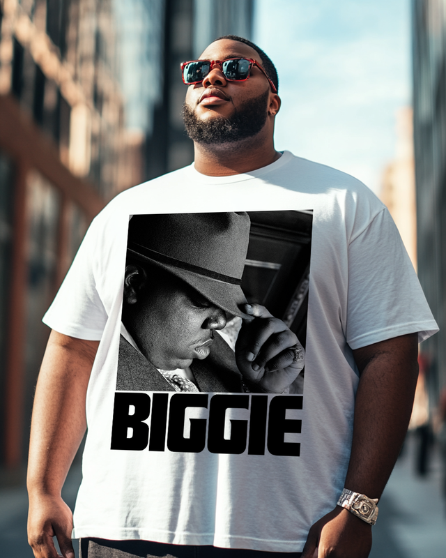 T-shirt à manches courtes pour homme Biggie Graphic grande taille