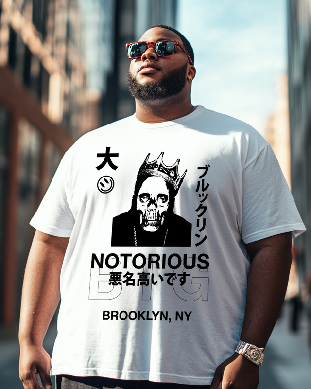 T-shirt à manches courtes pour homme Biggie Graphic grande taille