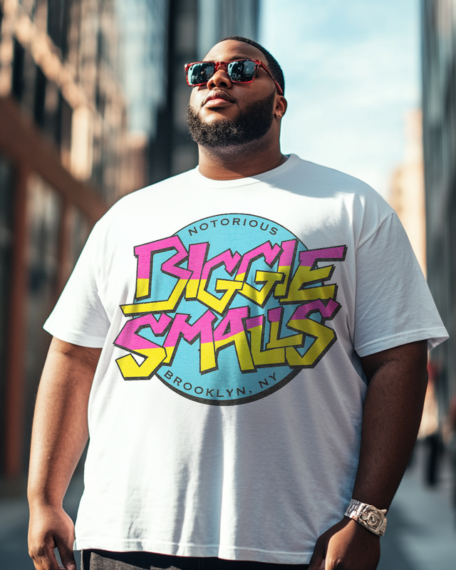 T-shirt à manches courtes pour homme Biggie Graphic grande taille