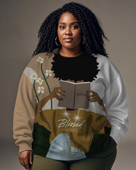 Sweat-shirts grande taille pour femmes Blessed Afro Girl