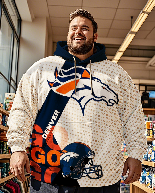 Sweat à capuche grande taille pour homme des Broncos