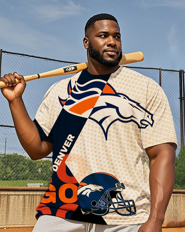 Broncos Men's Plus Size Short Sleeve T-Shirt