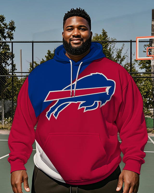 Sweat à capuche grande taille pour homme Buffalo Bills