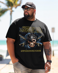 COME TO THE DARKSIDE Men's Plus Size Printed Short Sleeve T-Shirt