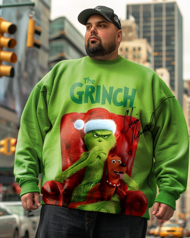 Sweat-shirts et pantalons pour hommes avec affiche du film Le Grinch, grande taille