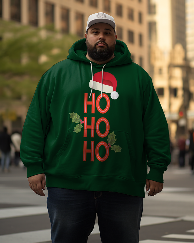 Men's Christmas season of joy Plus Size Hoodie