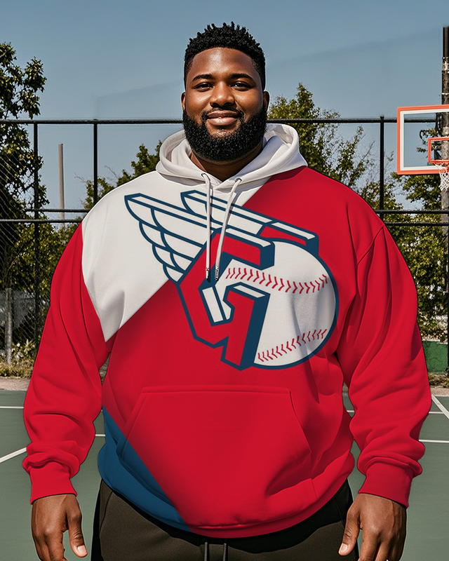 Sweat à capuche grande taille pour homme Cleveland Guardians