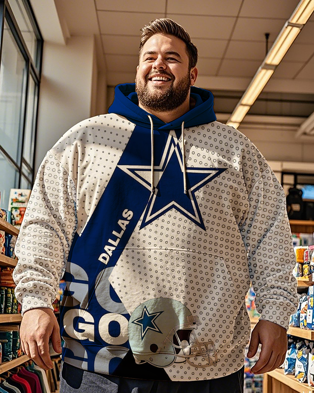 Cowboys Kapuzenpullover für Herren in Übergröße