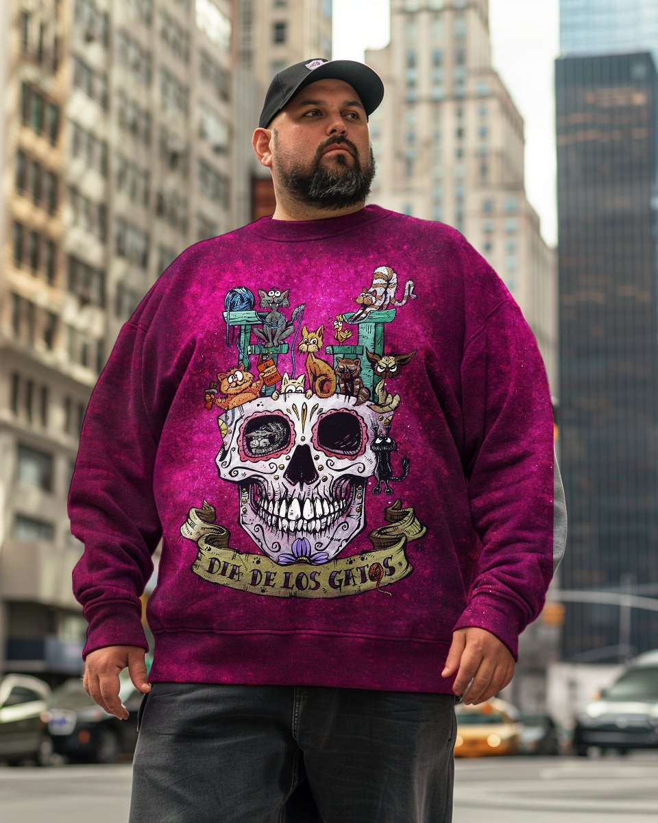 Men's DIA DE LOS GATOS Plus Size Sweatshirts