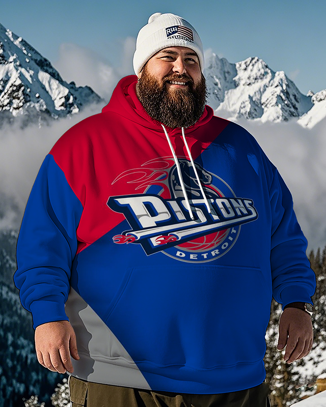 Men's Detroit Pistons Plus Size Hoodie