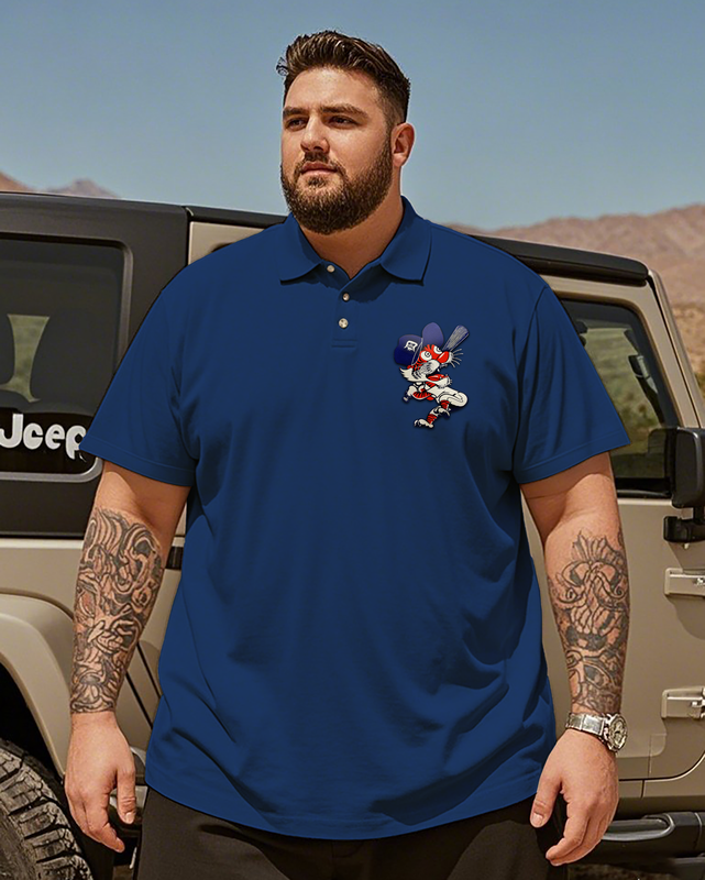 Polo décontracté à manches courtes pour hommes Detroit Tigers grande taille 