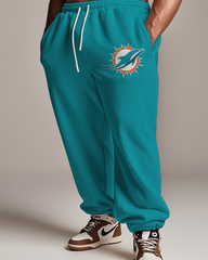 Dolphins Men's Plus Size Hoodie