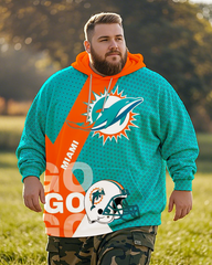 Dolphins Men's Plus Size Hoodie