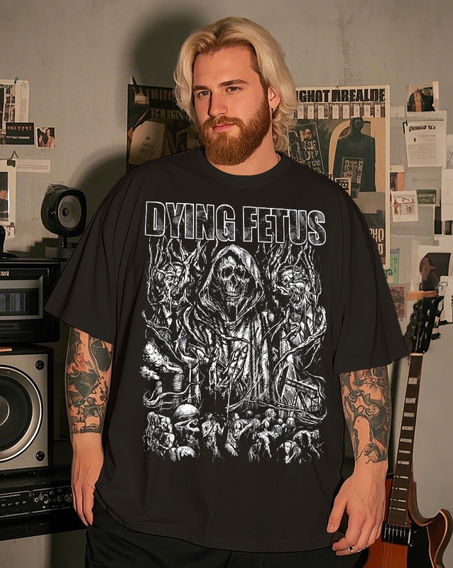 T-shirt à manches courtes pour homme grande taille DYING FETUS HEAVY METAL