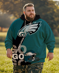 Sweat à capuche grande taille pour homme Eagles