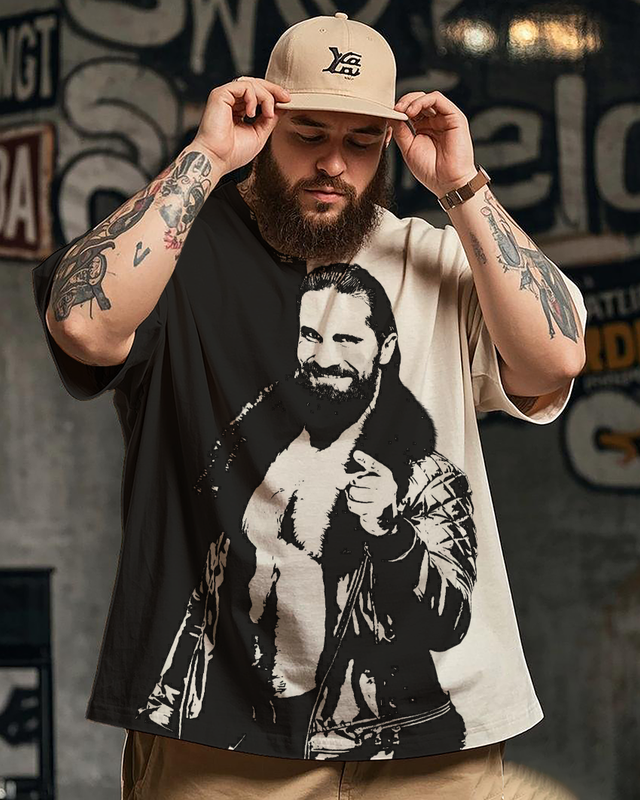 T-shirt à manches courtes pour homme de la WWE Seth Rollins, grande taille