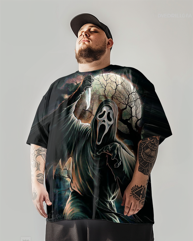 Ghostface Wallpaper Men's Plus Size Short Sleeve T-Shirt