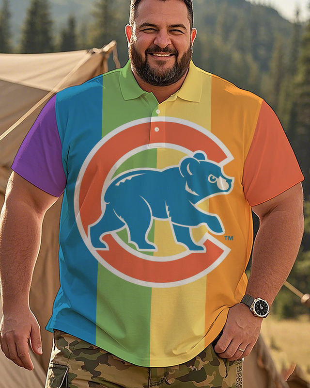 Polo décontracté à manches courtes pour hommes des Chicago Cubs, grande taille 