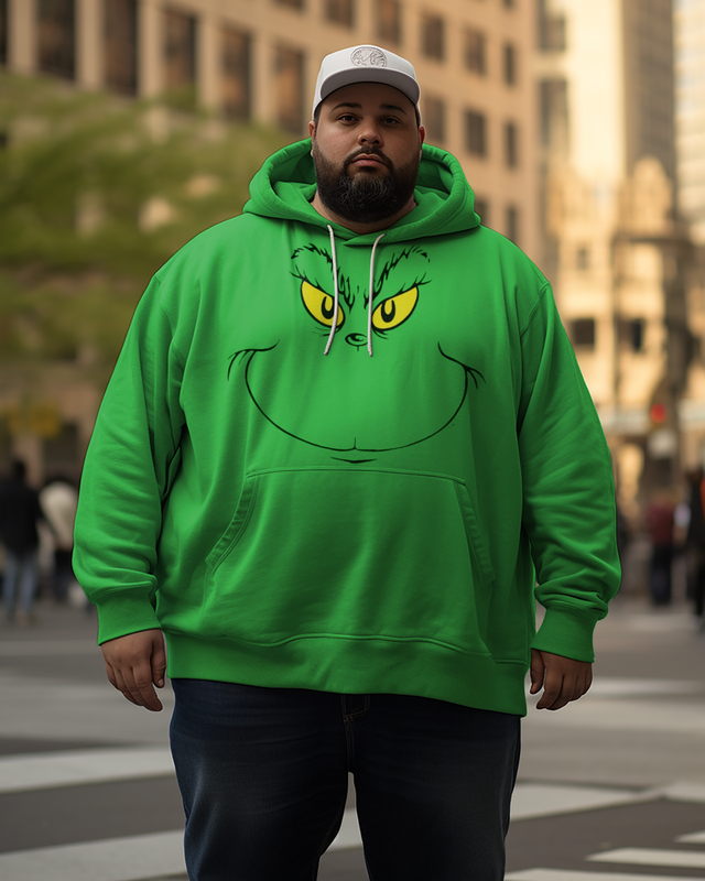 Sweat à capuche grande taille pour homme « Comment le Grinch a volé le visage de Noël »