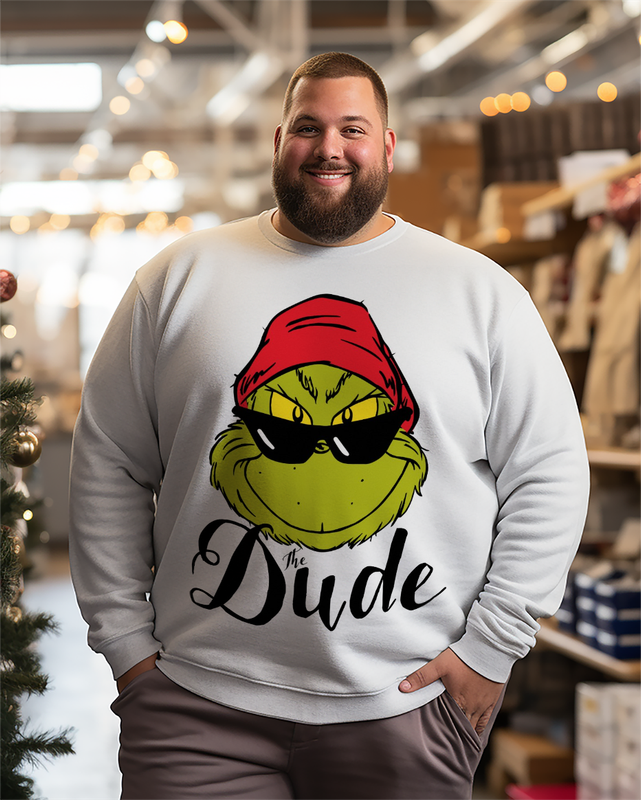 Sweat-shirts Grinch The Dude pour hommes, grande taille