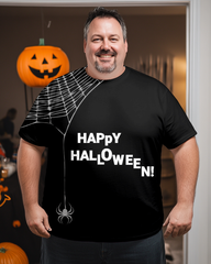 Herren Halloween Spinnennetz Spinne Übergröße T-Shirt