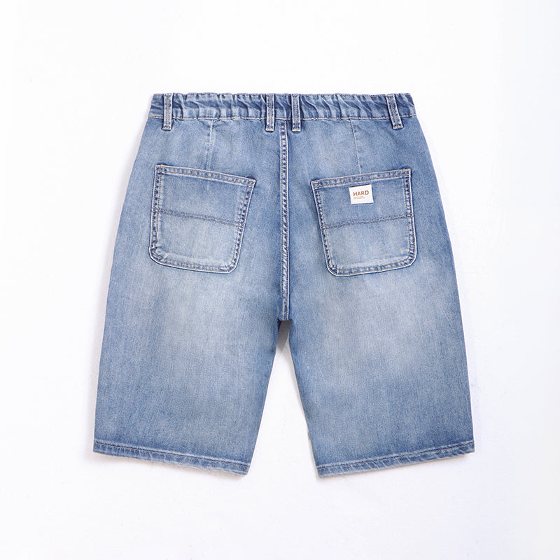 Plus Size Men's  Straight Summer Short Jeans, Denim Short Pants