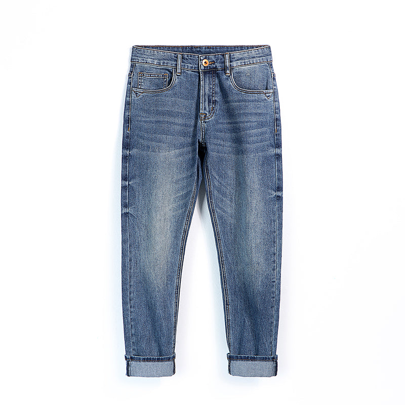 Übergröße Herren Klassische Stretch Straight Jeans, Slim Jeans 