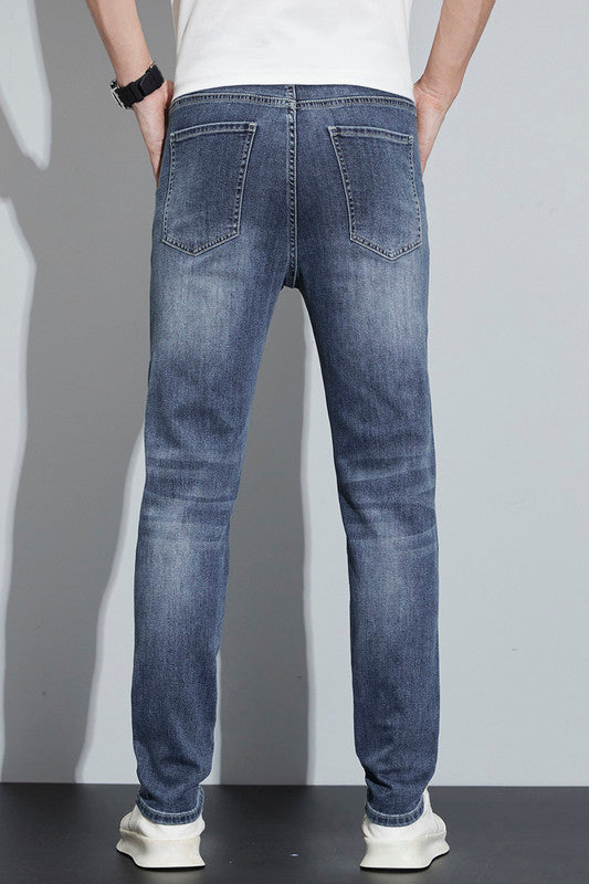 Plus Size Men's Classic Stretch Slim Jeans,Skinny Jeans