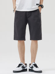 Plus Size Men's Simple Versatile Shorts,Summer Casual Knee Pants