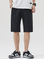 Plus Size Men's Simple Versatile Shorts,Summer Casual Knee Pants