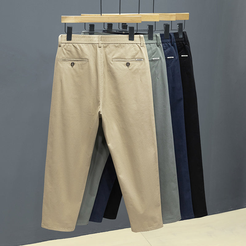 Plus Size Men's Casual Ankle Pants, Tapered Pants