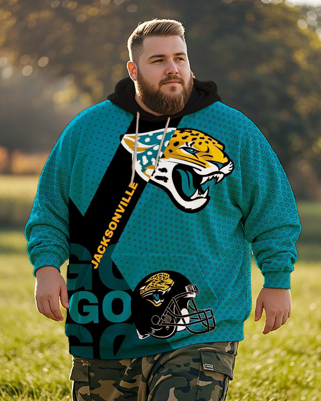 Sweat à capuche grande taille pour homme Jaguars