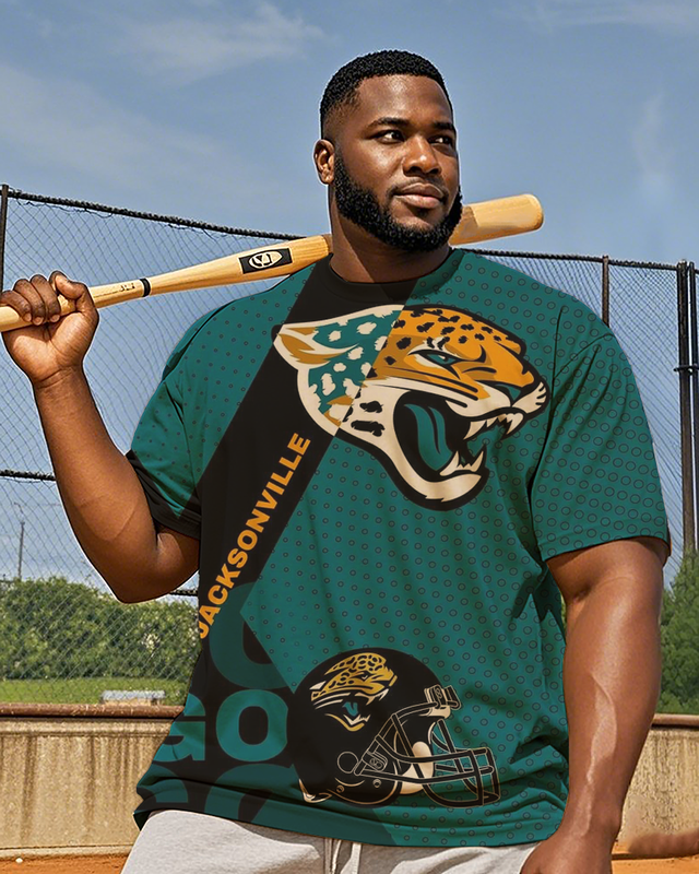 T-shirt à manches courtes pour hommes Jaguars grande taille