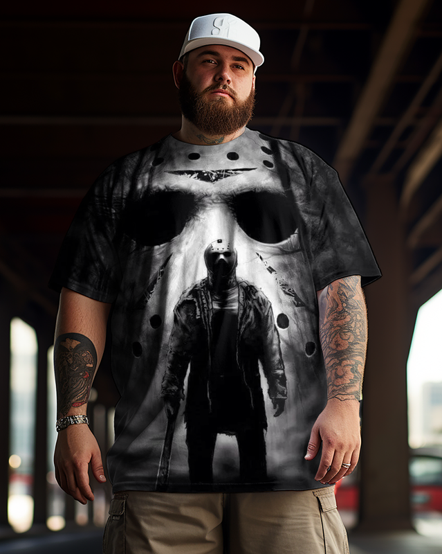 T-shirt et short Jason Voorhees Friday the 13th pour homme, grande taille 