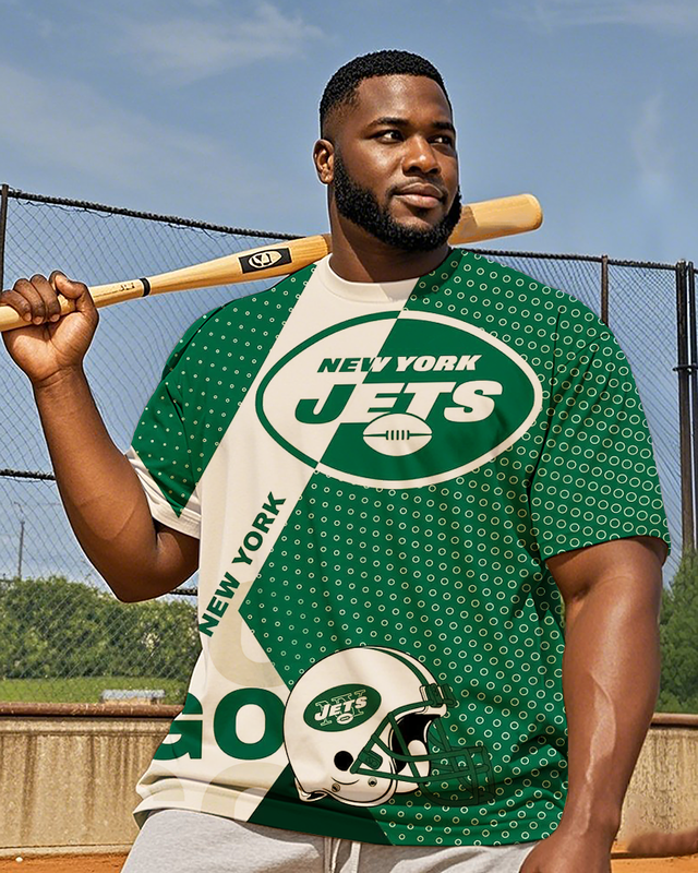 Jets Men's Plus Size Short Sleeve T-Shirt