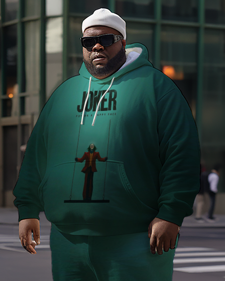 Men's put on a happy face Plus Size Hoodie&Pants