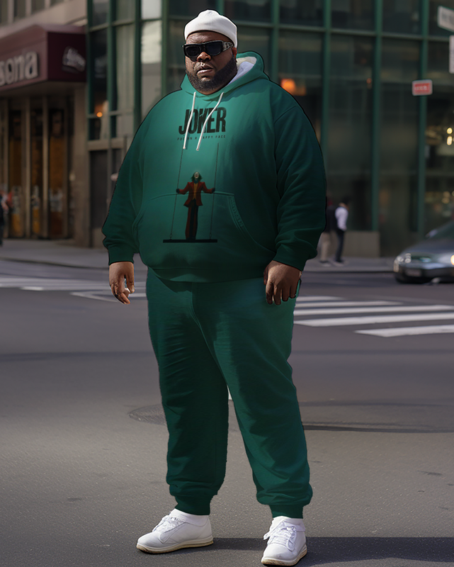 Men's put on a happy face Plus Size Hoodie&Pants