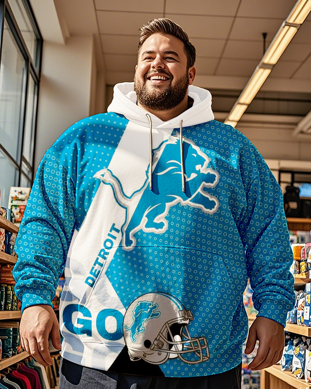 Lions Men's Plus Size Hoodie