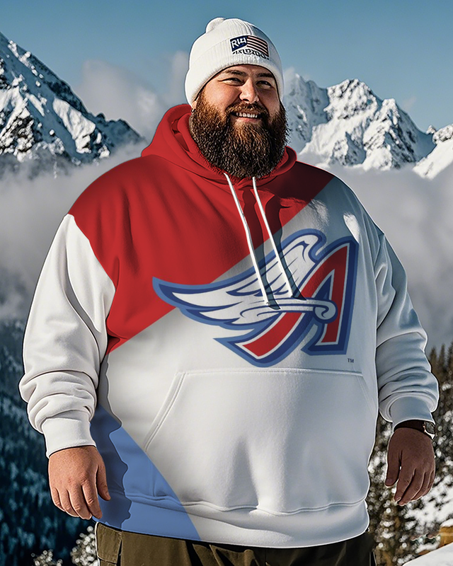 Sweat à capuche grande taille pour homme Los Angeles Angels