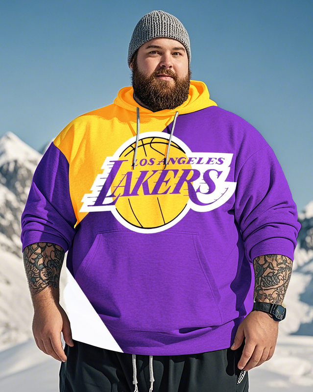 Sweat à capuche grande taille pour homme Los Angeles Lakers