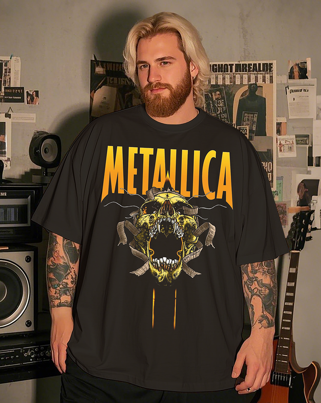 Metallica Rock Band Men's Plus Size Short Sleeve T-Shirt